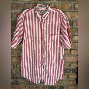 Britches Brand Vintage Button-up shirt- red, and white - Medium